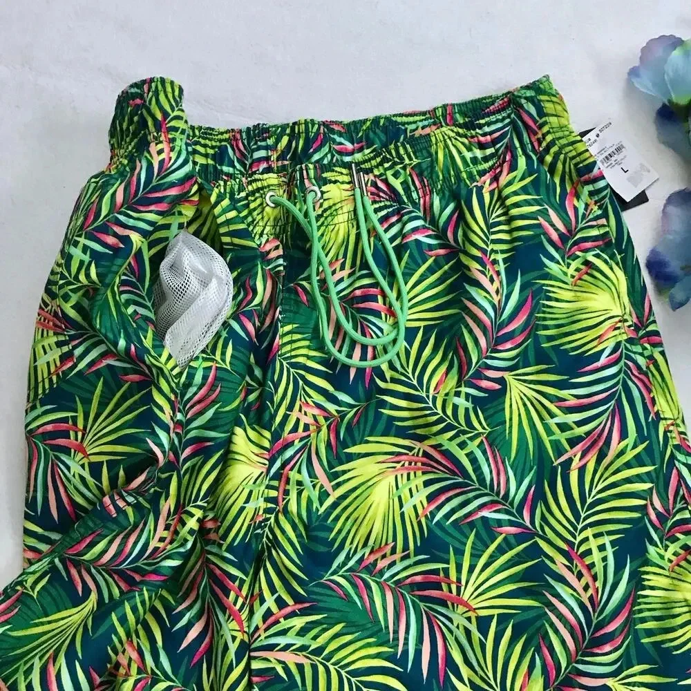 Lands' End NWT Tropical Volley Swim Trunk Men Various